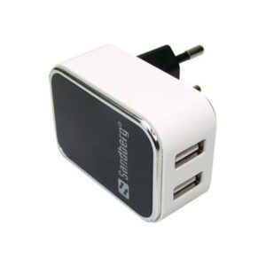 Sandberg AC Charger Dual USB 2A Powerbank - Hvid -
