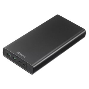 Sandberg USB-C PD 100W 38400 mAh Powerbank, Svart