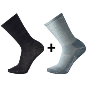 Smartwool Classic Hike System 2-pack light Cushion (BLACK / GREY S)