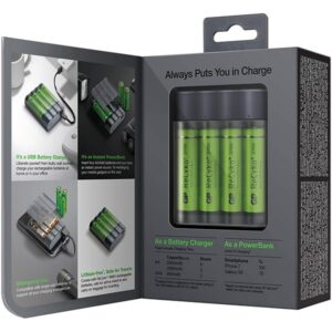 GP ReCyko+ CHARGE AnyWay 3in1 Laddare & Powerbank Powerbank - 2600 mAh