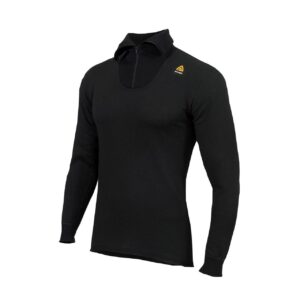 Aclima HotWool 230 g Polo Zip (BLACK (JET BLACK) Small (S))