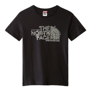 ザ・ノース・フェイス ボーイズ S/S グラフィック Tシャツ (BLACK(TNF BLACK) Lサイズ(L))