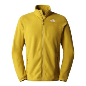 The North Face Mens 100 Glacier Full Zip (YELLOW (MINERAL GOLD) Small (S))
