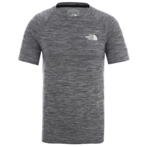 The North Face Mens Impendor Seamless Tee (BLACK (TNF BLACK WHIT HTHR/TNF WHITE) Small (S))