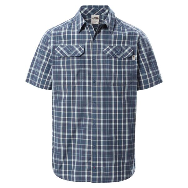 The North Face Mens S/S Pine Knot Shirt (BLUE (VINTAGE INDIGO PLAID) Small (S))