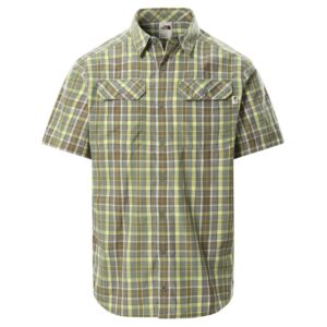 Pánská košile The North Face S/S Pine Knot (ZELENÁ (AGAVE GREEN PLAID) Malá (S))