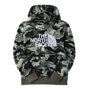 The North Face Teens Drew Peak Pull Over Hettegenser (GRØNN (NY TAUPE GRØN NS CAMO PRINT) Stor (L))