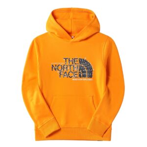The North Face Teens Drew Peak pull-over hoodie (ORANJE (CONE ORANGE) Large (L))