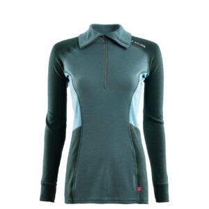 Aclima Womens WarmWool Polo (BLUE (NORTHATLANTIC/GREENG/REEFWATER) Small (S))