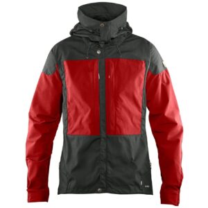 Fjällräven Mens Keb Jacket (RED (STONE GREY-LAVA/018-335) Large (L))