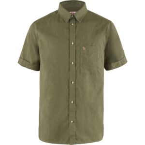 Fjällräven Mens Övik Travel Shirt S/S (GREEN (GREEN/620) Small (S))