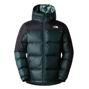 The North Face Mens Diablo Recycled Down Hoodie (GREEN (PONDEROSA GREEN/TNF BLACK) Small (S))