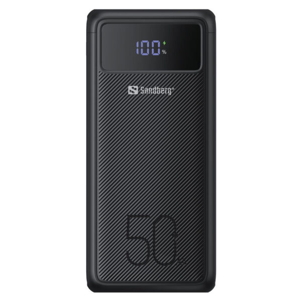 Sandberg USB-C PD 100W 50.000 mAh Powerbank, Sort