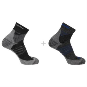 Salomon X Ultra Access Quarter Sock 2-Pack, Anthracite / Black