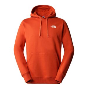 TNF Grafisk huvtröja för män utomhus (ORANGE (ROSTAD BRONS) Liten (S))