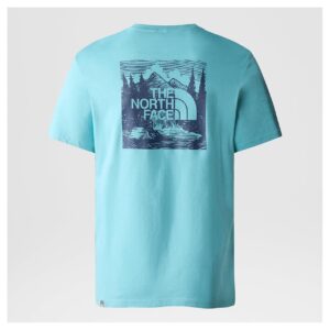 The North Face Mens S/S Redbox Celebration Tee (BLUE (REEF WATERS/SUMMIT NAVY) Small (S))