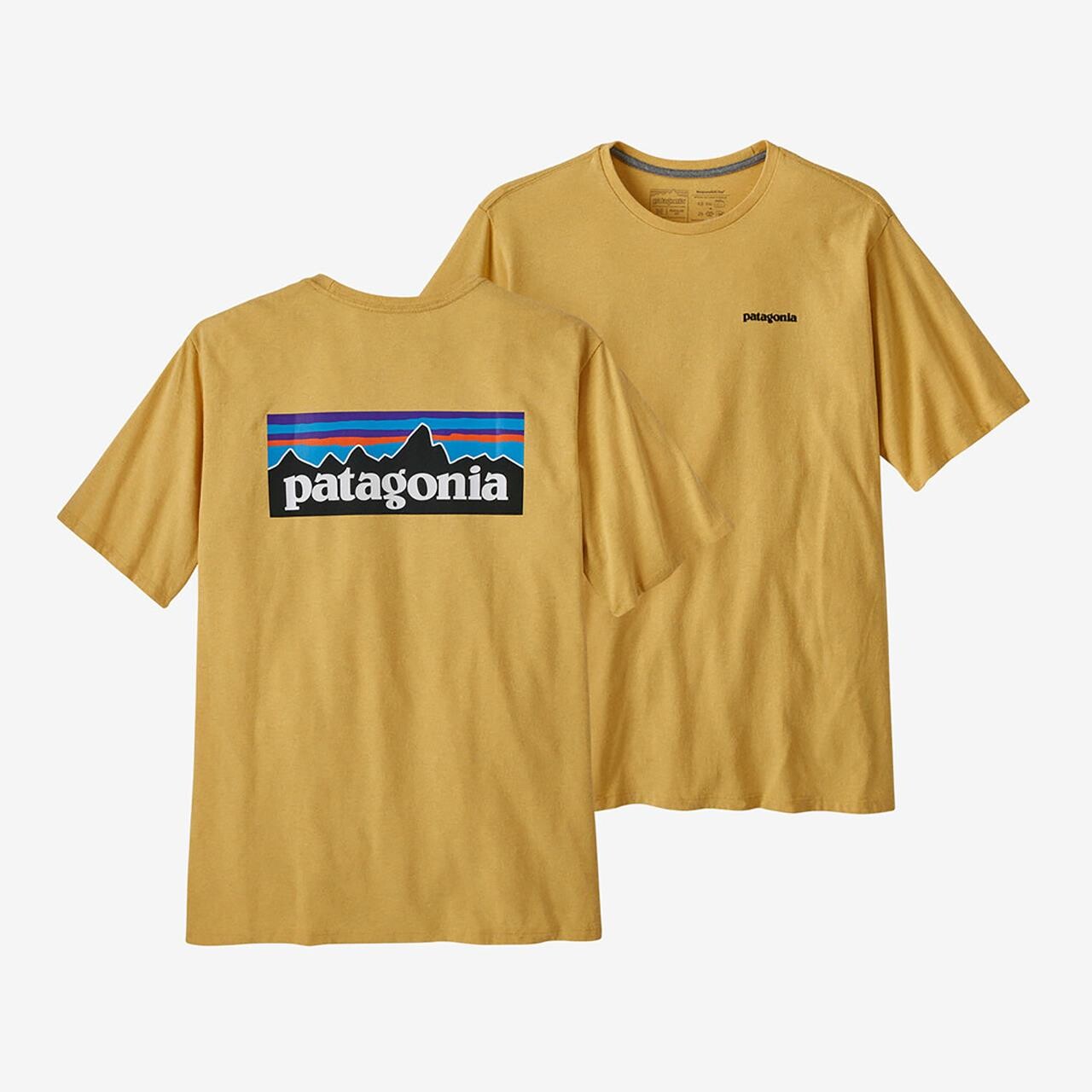 Hijsen Aftrekken heelal Patagonia Mens P-6 Logo Responsibili-Tee (YELLOW (SURFBOARD YELLOW) Small  (S)) – Caminoking.dk