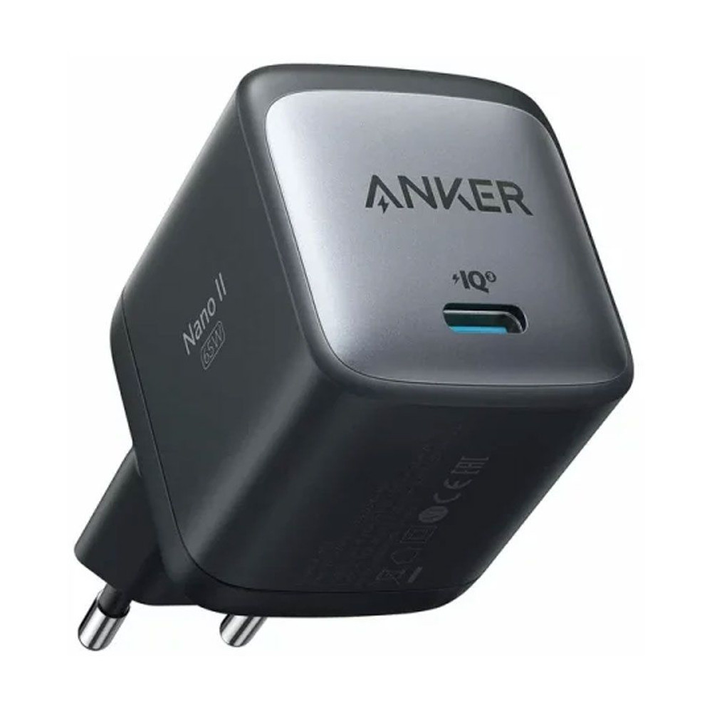 Anker – Chargeur mural PowerPort Nano II 65W USB-C noir –