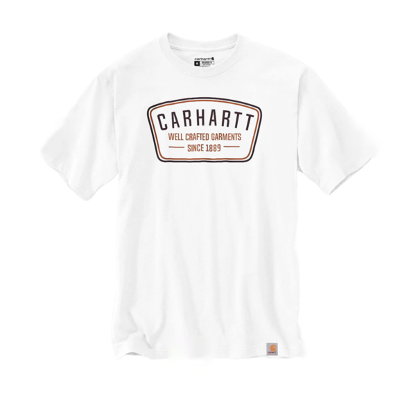 Carhartt Mens Pocket Crafted Graphic S/S T (WHITE (WHITE) Small (S))