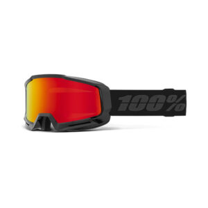 Óculos de esqui 100% OKAN HiPER preto/vermelho - lente vermelha espelhada HiPER