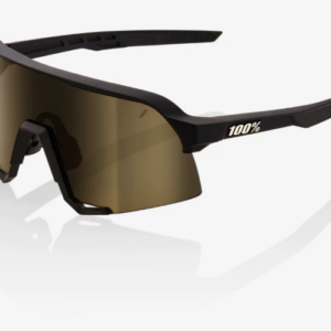 100 % S3 solbriller - Soft Tact Black/Soft Gold Speillinse