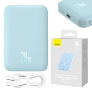 Baseus Powerbank Magnetic Mini 6000mAh 20W MagSafe Powerbank - Blå - 6000 mAh