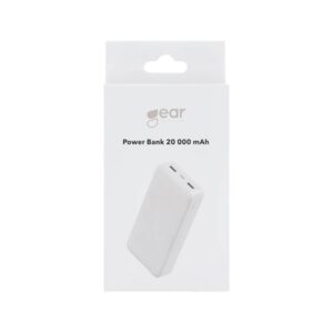 GEAR Ultracompact Powerbank - Vit - 20000 mAh