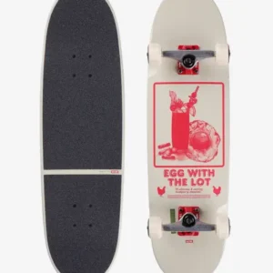 Globe Eggy 8.625" Skateboard - Off-White/The Lot