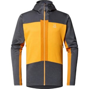 Haglöfs Mens Roc Flash Mid Hood (Grå (MAGNETITE/SUNNY YELLOW) Small)