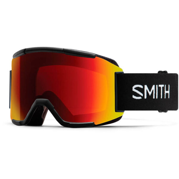 SMITH Squad Skibriller - Black + ChromaPop Sun Red Mirror Lens