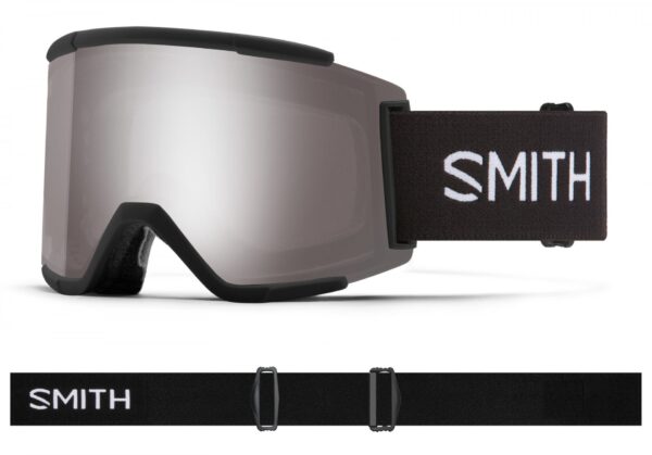 SMITH Squad XL Skibriller - Black/Platinum Mirror + ChromaPop Storm Rose Flash Lens