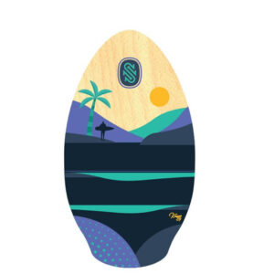 SkimOne Wood Kauai Teal/Purple 39 Skimboard