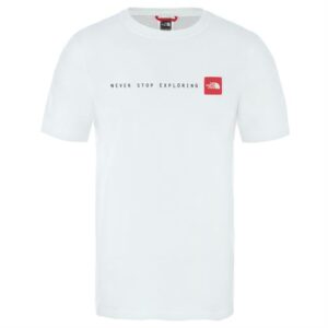 The North Face Mens Never Stop Exploring Tee, White / Red