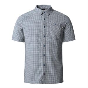 The North Face Mens S/S Hypress Shirt, Shady Blue Plaid