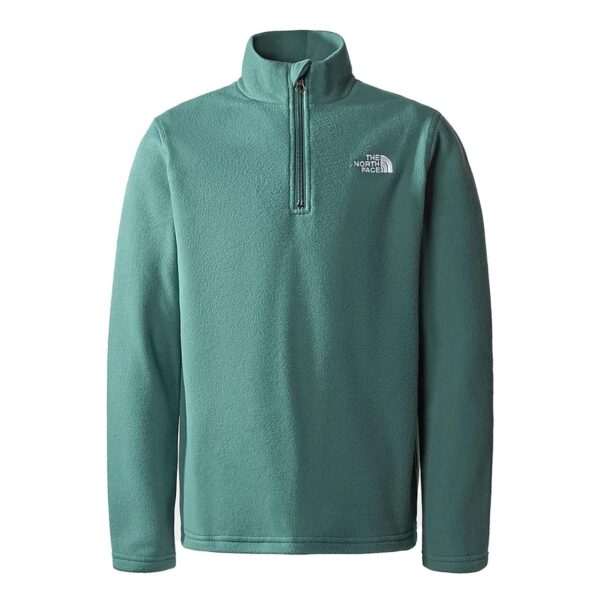 The North Face Teens Glacier Fleece 1/4 Zip (Verde (DARK SAGE) Pequeño)