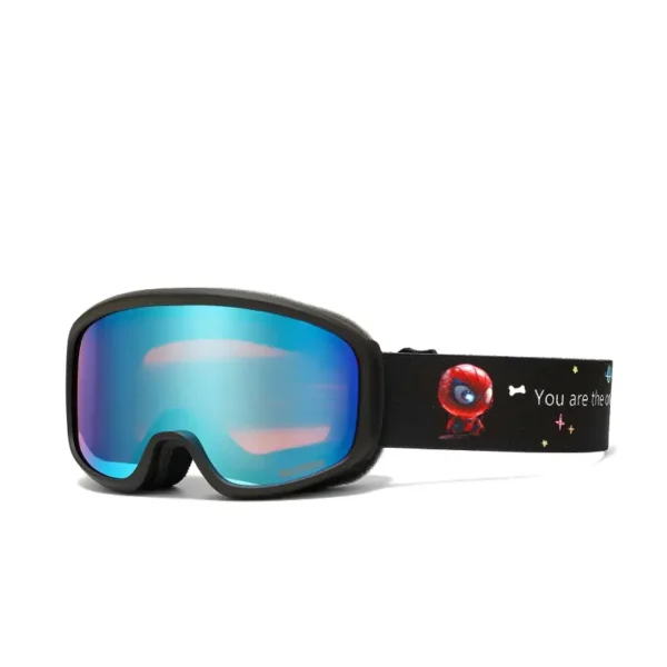 We Meta Ski Goggles Boys - Svart m/ blå linse