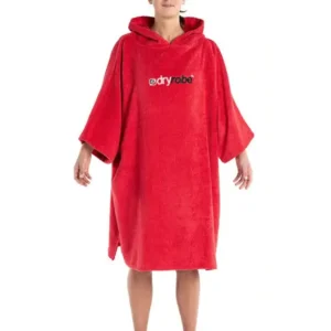 dryrobeÂ® Badeponcho i økologisk bomuld - Rød