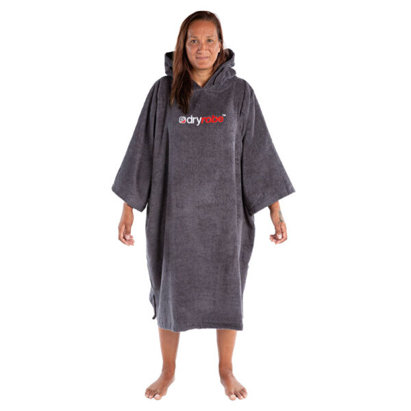 dryrobeÂ® Badeponcho i økologisk bomuld - Slate Grey