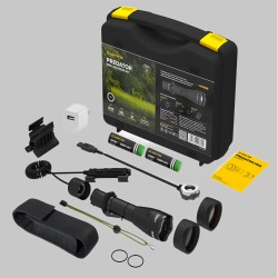 Armytek Predator Pro Extended Set / Fully Equipped Set For Tactical Tasks: Flashlight, Two 18650 Li-ion Batteries, Magnetic Usb Charger, Magnetic Mount, Magnetic Remote Switch, Two Color Filters - Lommelygte