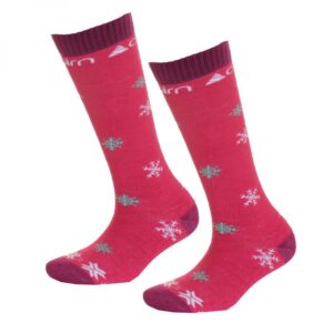 Cairn Spirit 滑雪袜，2 件装，儿童，紫红色雪