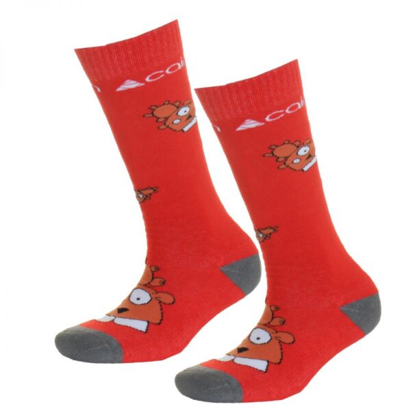 Lyžařské ponožky Cairn Spirit, 2-balení, dětské, červený svišť