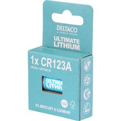 Deltaco Ultimate 리튬 배터리, 3v, Cr123a, 1팩 - 배터리