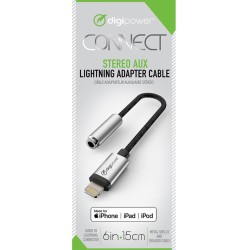 Digipower AUX 3.5mm femaleTRRS to Lightning connector - Ledning