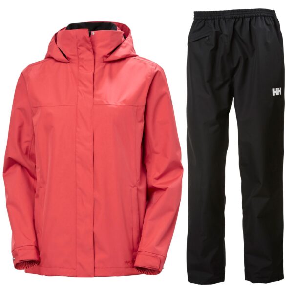 Helly Hansen Aden regnsæt, dame, poppy/sort