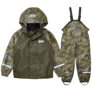 Helly Hansen Bergen 2.0 PU AOP, regnsæt, børn, grøn