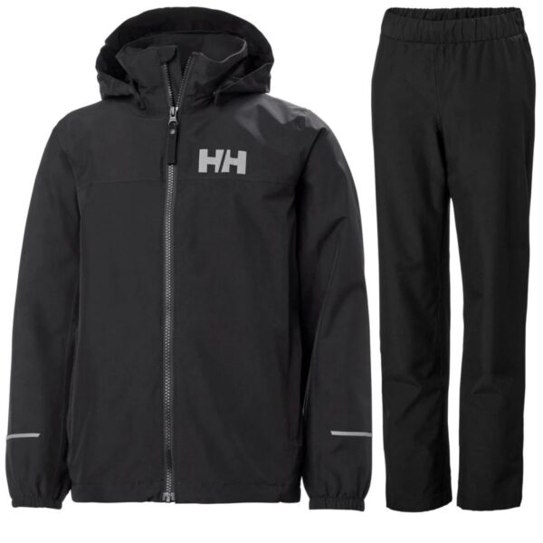 Helly Hansen JR Juell, regnsæt, børn, sort