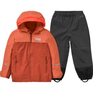 Helly Hansen K Shelter, regnsæt, børn, orange/sort