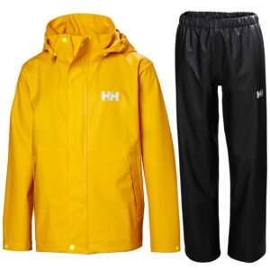 Helly Hansen Moss regnsæt, junior, gul/sort