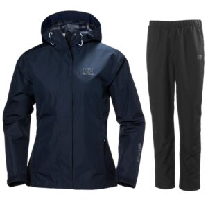 Helly Hansen Seven J regnsæt, dame, mørkeblå/sort