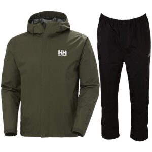 Helly Hansen Seven J, regnsæt, herre, green/sort